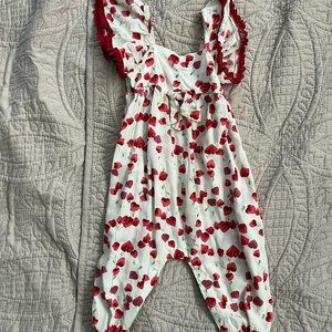 Jessica Simpson Girls' Cherry Heart Jumpsuit - Size 18M